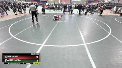 92 lbs Champ. Round 2 - Wyatt Mason, WY vs Braeden Hamill, WI