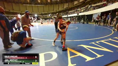 72 lbs Quarterfinal - Abel Bentley, New Kent Youth Wrestling vs Miles Kincaid, Midlothian Miners Wrestling Cl