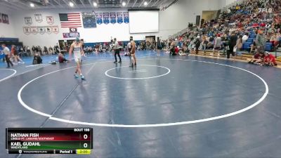 120 lbs Quarterfinal - Nathan Fish, Lingle-Ft. Laramie/Southeast vs Kael Gudahl, Wheatland