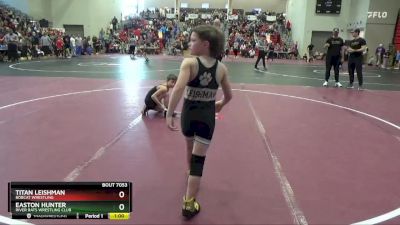 65 lbs Cons. Round 5 - Titan Leishman, Bobcat Wrestling vs Easton Hunter, River Rats Wrestling Club