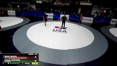 157 lbs Quarterfinal - Adam Arvizu, Will C Wood High School Wrestling vs Kaden Martinez, California