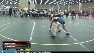 109 lbs Quarters & 1st Wb (16 Team) - Alyssa Valdivia, Brewton-Parker vs Ana Bradshaw, Missouri Baptist