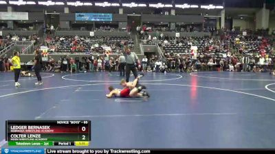 85 lbs Cons. Round 3 - Colter Lenze, Moen Wrestling Academy vs Ledger Bernasek, Nebraska Wrestling Academy