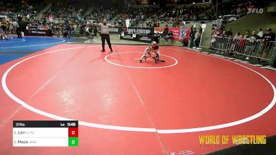 37 lbs Quarterfinal - Ryker Carr, U-Town Hammers vs Isaiah Meza, Savage House Wrestling Club