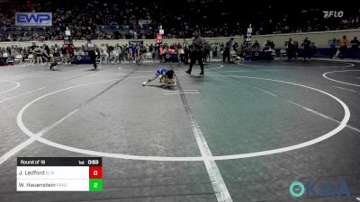 49 lbs Round Of 16 - Jaidee Ledford, El Reno Wrestling Club vs Wrynlee Hauenstein, Pryor Elementary Wrestling