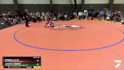 119 lbs Quarterfinal - Amanda Lillie, Mat Demon Wrestling Club vs Aurora Hiebert, Thunder Mountain Wrestling Club