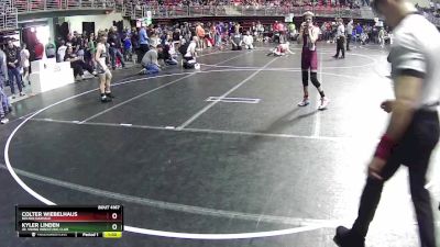 95 lbs Cons. Round 1 - Colter Wiebelhaus, Neligh-Oakdale vs Kyler Linden, Jr. Viking Wrestling Club