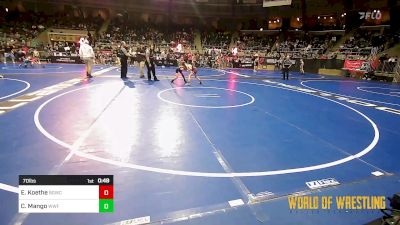 70 lbs Consi Of 4 - Esai Koethe, Big Game WC vs Cayden Mango, Wentzville Wrestling Federation