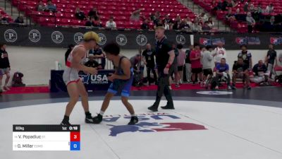 60 kg Quarters - Valentine Popadiuc, St. Pius X High School Wrestling vs Devon Miller, Edmond North High School Wrestling