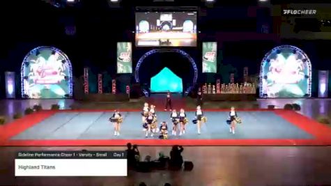 Highland Titans [2020 Sideline Performance Cheer 1 - Varsity - Small Day 1] 2020 Pop Warner National Cheer & Dance Championship