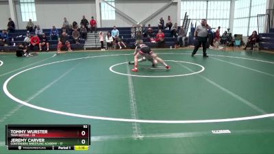 92 lbs Round 2 (16 Team) - Jeremy Carver, Contenders Wrestling Academy vs Tommy Wurster, Team Gotcha