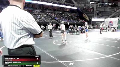 110 Class 1 lbs Quarterfinal - Jayden Keller, Brookfield vs Sydnee Baldwin, Nevada