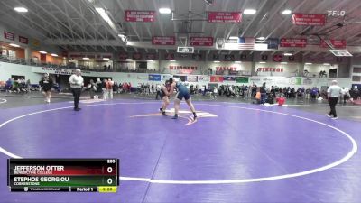 285 lbs Cons. Round 3 - Jefferson Otter, Benedictine College vs Stephos Georgiou, Cornerstone