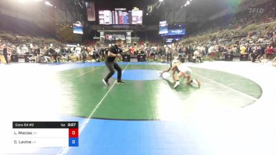 132 lbs Cons 64 #2 - Leo Macias, California vs Caleb Lavine, Louisiana