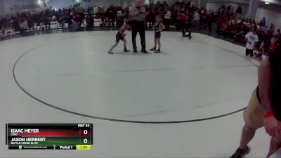 19 lbs Quarterfinal - Jaxon Herbert, Battle Creek Elite vs Isaac Meyer, CWO