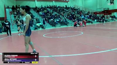 116 lbs Round 3 - Alexia Fabian, Evergreen State vs Irma Retano, Eastern Oregon University