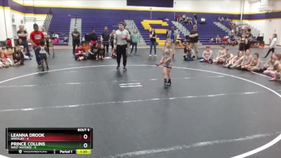 50 lbs Round 3 (6 Team) - Prince Collins, West Wateree vs Leanna Drook, Grizzlies