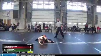 72 lbs Round 3 (8 Team) - Luke Bucheimer, Terps Xtreme vs Alyis Brown, PA Alliance White