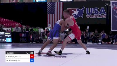 71 kg Round 2 - Leister Bowling IV, Colorado Top Team Wrestling Club vs Arvin Khosravy, California