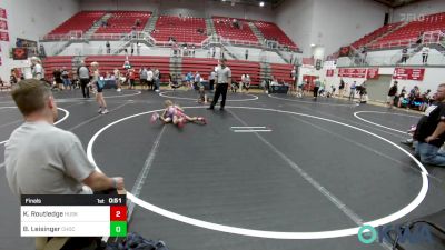 62 lbs Final - Kloe Routledge, Husky Wrestling Club vs Bexley Leisinger, Choctaw Ironman Youth Wrestling