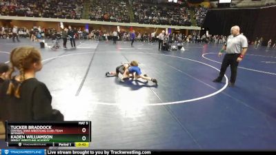 63 lbs Semifinal - Kaden Williamson, Sebolt Wrestling Academy vs Tucker Braddock, Central Iowa Wrestling Club /Team Intensity