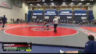 141 lbs Cons. Round 2 - Christian Nunez, California Baptist (Calif.) vs Kaden Kuenzi, Beaver Dam RTC