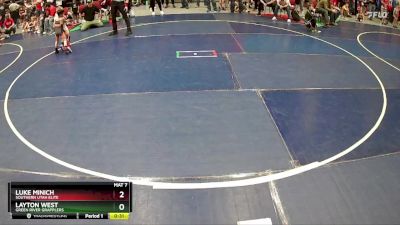 51 lbs Quarterfinal - Luke Minich, Southern Utah Elite vs Layton West, Green River Grapplers