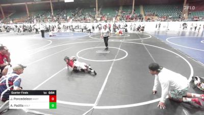 46 lbs Quarterfinal - Josiah Poncedeleon, Martinez School Of Wrestling vs Ashe Padilla, Wolfpack Wr Ac