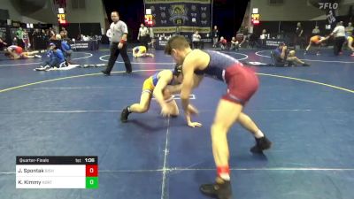 136 lbs Quarterfinal - Joshua Spontak, Bishop McCort vs Konnor Kimmy, North East