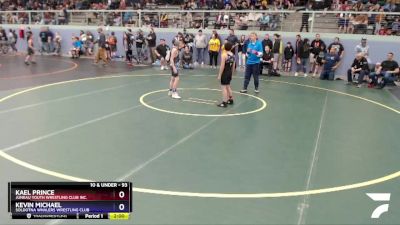 93 lbs Round 3 - Kael Prince, Juneau Youth Wrestling Club Inc. vs Kevin Michael, Soldotna Whalers Wrestling Club