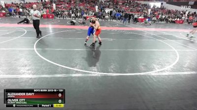 120 lbs Cons. Round 3 - Alexander Davy, Sparta vs Oliver Ott, Hilbert Wrestling