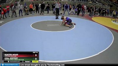 92 lbs Cons. Round 4 - Hunter Wood, Creswell Mat Club vs Ezra Seiffert, Cottage Grove Wrestling Club