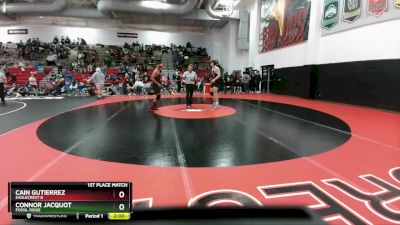 190 lbs 1st Place Match - Connor Jacquot, Fossil Ridge vs Cain Gutierrez, Eaglecrest B