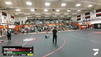 63 lbs 1st Place Match - Aksel Polson, Thermopolis Wrestling Club vs Eli Gideon, Cody Wrestling Club