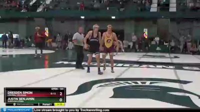 141 lbs Champ. Round 2 - Dresden Simon, Central Michigan vs Justin Benjamin, Northwestern