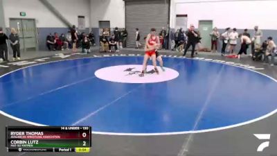 130 lbs Final - Ryder Thomas, Avalanche Wrestling Association vs Corbin Lutz, Mat-Su Matmen