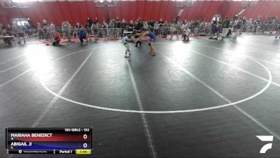 132 lbs Round 5 - Mariaha Benedict, IA vs Abigail Ji, IL