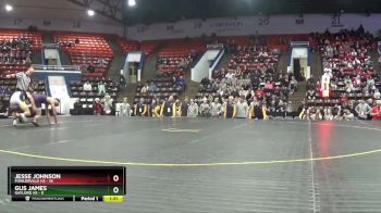144 lbs Quarterfinals (8 Team) - Jesse Johnson, Fowlerville HS vs Gus James, Gaylord HS