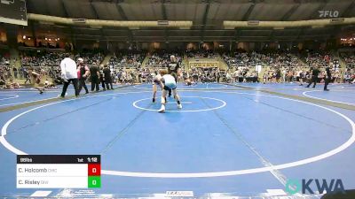 96 lbs Round Of 16 - Cale Holcomb, Chickasha Youth Wrestling vs Chace Risley, Division Bell Wrestling