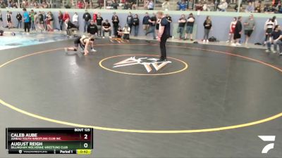 97 lbs Round 1 - Caleb Aube, Juneau Youth Wrestling Club Inc. vs August Reigh, Dillingham Wolverine Wrestling Club