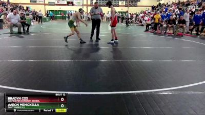 126 lbs Champ. Round 1 - Aaron Menickella, Saint Marks H S vs Bradyn Cox, Wilmington Christian School