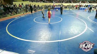 52 lbs Consi Of 4 - Rydin Guerra, OKC Saints Wrestling vs Brody Owens, South Central Punisher Wrestling Club