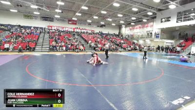 174 lbs Quarterfinal - Cole Hernandez, Western Colorado vs Juan Urbina, Fort Hays State