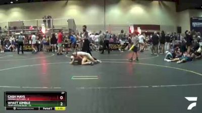 107 lbs Quarterfinals (8 Team) - Cash Mays, Indiana Outlaws vs Wyatt Kimble, Team Gotcha Blue