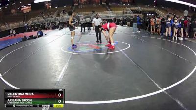 155 lbs Cons. Round 4 - Valentina Mora, Unattached vs Arieana Bacon, Greenbrier High School