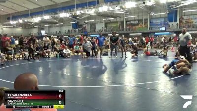 108 lbs Quarterfinals (8 Team) - David Hill, Alabama Elite Black vs Ty Valenzuela, Short Time WC