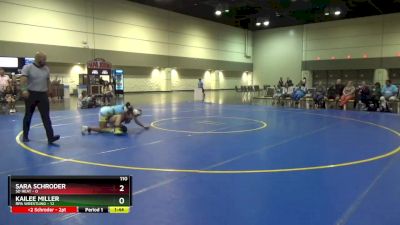 110 lbs Round 2 (16 Team) - Kailee Miller, RPA Wrestling vs Sara Schroder, SD Heat