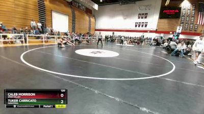 120 lbs Cons. Round 1 - Tuker Carricato, Saratoga vs Caleb Morrison, Star Valley