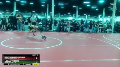 68 lbs Round 3 (10 Team) - Griffin Doroshenko, Mat Assassins Blue vs Logan Thomas, Brawler Elite