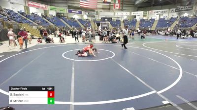 116 lbs Quarterfinal - Owen Sawicki, 2tg vs Bode Minder, Governor Wrestling